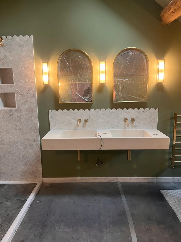 Bathroom renovation work in progress in Huddersfield, West Yorkshire